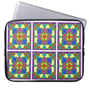 Housse Pour Ordinateur Portable Effet de vitrail celtique