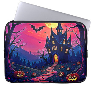 Housse Pour Ordinateur Portable Éffrayant Halloween Haunted Mansion Art