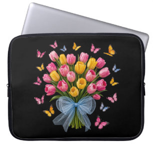 Housse pour ordinateur portable Élégance Tulipe &
