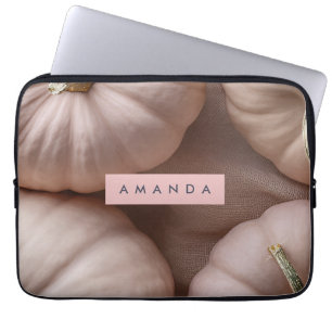 Housse Pour Ordinateur Portable Elégant Citrouille Pastel personnalisé avec tige d