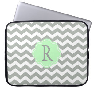 Housse Pour Ordinateur Portable Elégant, élégant et classique chevron gris