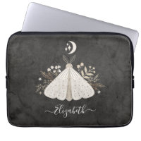 Élégant Monogramme Vintage Papillon Portable