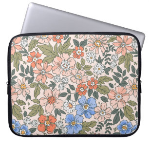 Housse Pour Ordinateur Portable Elégant motif floral dans les petites fleurs dessi