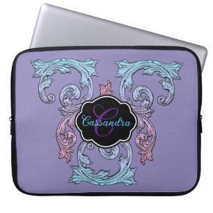 Housse Pour Ordinateur Portable Élégant, orné personnalisé vintage victorien