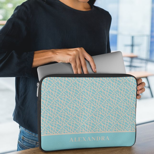 Housse Pour Ordinateur Portable Élégant vert Abstrait (Créateur téléchargé)