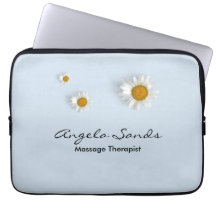 Élégantes marguerites blanches bleues