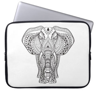 Housse Pour Ordinateur Portable Éléphant d'Asie ethnique