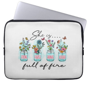 Housse Pour Ordinateur Portable Elle Est Pleine De Feu