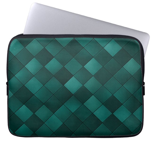 Housse Pour Ordinateur Portable Emerald Tile Pattern – Modern Luxury (Devant)
