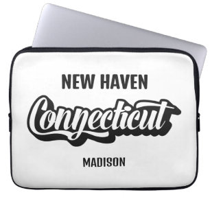 Housse Pour Ordinateur Portable Emplacement personnalisé & nom Connecticut