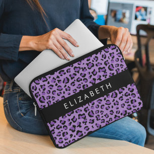 Housse Pour Ordinateur Portable Empreinte de léopard, Spots, Leopard Violet, Votre