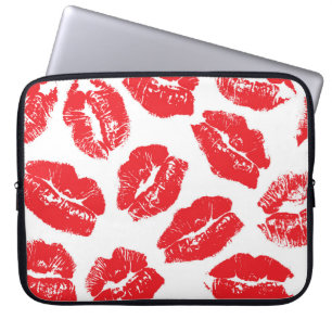 Housse Pour Ordinateur Portable Empreinte Kiss Lèvres rouges : Vintage sans fil