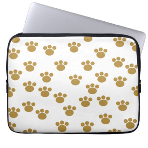 Housse Pour Ordinateur Portable Empreintes de pattes animaux. Modèle Brown et