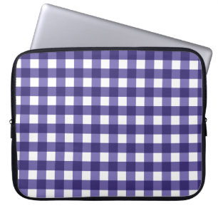 Housse Pour Ordinateur Portable En vichy bleu marine