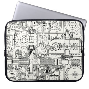 Housse Pour Ordinateur Portable Engins de ver : Machines Techniques Simples.