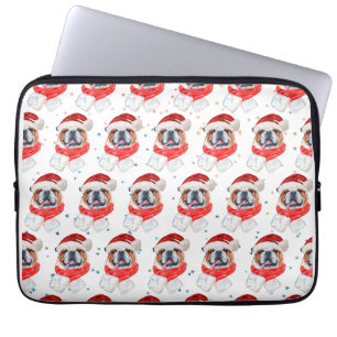 Housse Pour Ordinateur Portable English Bulldog Dog Breed Christmas