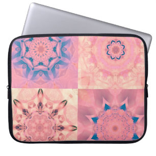 Housse Pour Ordinateur Portable Ensemble de fractales pastel abstraites avec kaléi