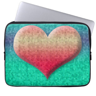 Housse Pour Ordinateur Portable Epic Neon Nouvelle Vague Coeur Rétro