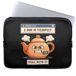 Housse Pour Ordinateur Portable Error 418: I Am a Teapot.
