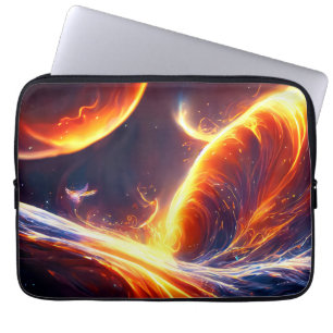 Housse Pour Ordinateur Portable Espace d'eau de feu