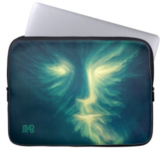 Housse Pour Ordinateur Portable Esprit des Aurores Boréales Visage Ciel Cosmique A
