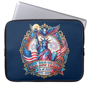 Housse Pour Ordinateur Portable États-Unis 250 ans 4 juillet 1776-2026