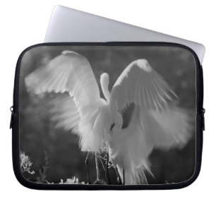 Housse Pour Ordinateur Portable États-Unis, Floride, Grande Aigrette (Ardea alba) 