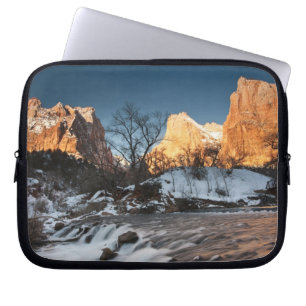 Housse Pour Ordinateur Portable États-Unis, Utah, parc national de Zion. Lever de