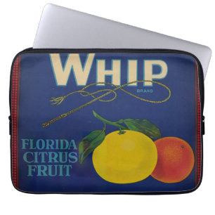 Housse Pour Ordinateur Portable Étiquette de fruits vintage à argile de whip