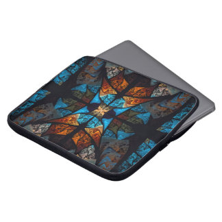 Housse Pour Ordinateur Portable Étoile brodée abstraite en bleu
