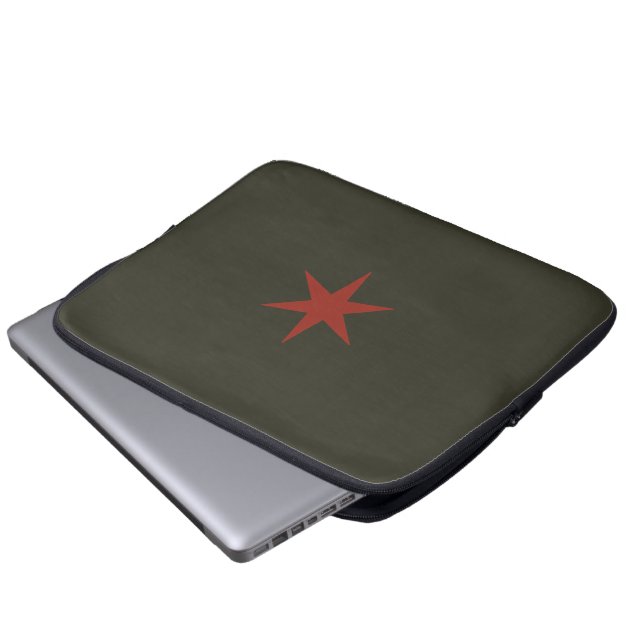 Housse Pour Ordinateur Portable Étoile Khaki (Devant bas)