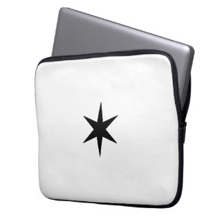 Housse Pour Ordinateur Portable Étoile noire et blanche