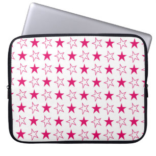 Housse Pour Ordinateur Portable étoiles colorées sans faille motif, étoiles roses