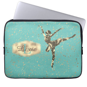 Housse Pour Ordinateur Portable Étoiles de Glittery Ballerina Monogramme