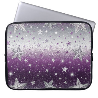Housse Pour Ordinateur Portable Étoiles violettes