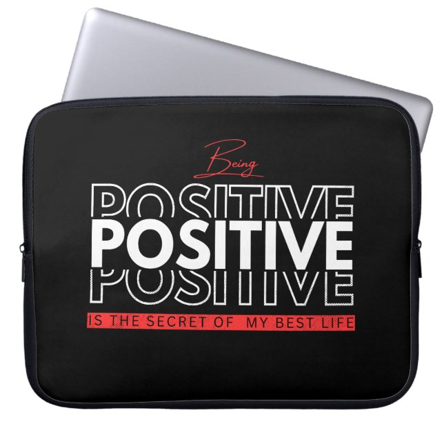 Housse Pour Ordinateur Portable Être positif (Devant)