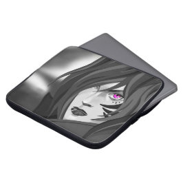 Housse Pour Ordinateur Portable Étui motif guerrière aux yeux fuchsia