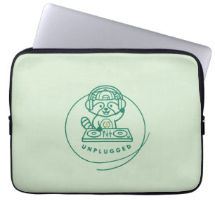 Housse Pour Ordinateur Portable Étui pour ordinateur portable Retro DJ Raccoon Unp