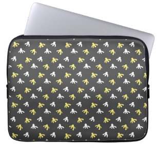 Housse Pour Ordinateur Portable Étui pour tablette Popcorn (Gris foncé et jaune be