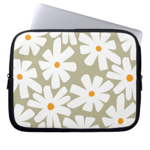 Housse Pour Ordinateur Portable Faisceaux de printemps fleuris rétro motif sauge v