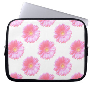 Housse Pour Ordinateur Portable Faisée de gerbera rose pâle