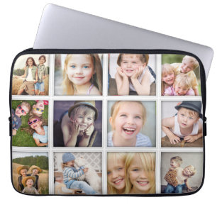 Housse Pour Ordinateur Portable Famille Collage Douze Cadre Photo