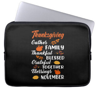 Housse Pour Ordinateur Portable Famille Thanksgiving Gather