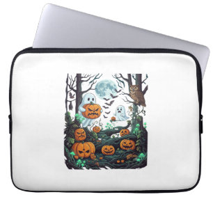Housse Pour Ordinateur Portable Fantômes d'Halloween Citrouilles effrayantes Hibou