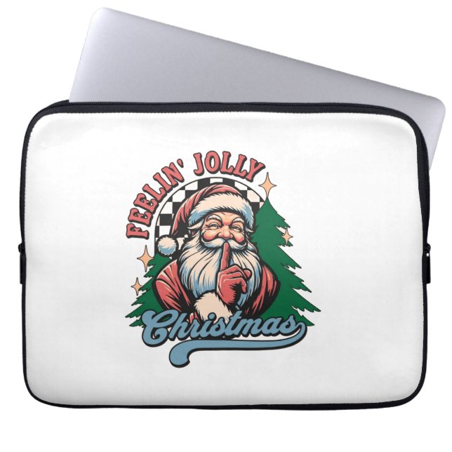 Housse Pour Ordinateur Portable Feelin’ Jolly Christmas Santa (Devant)