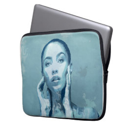 Housse Pour Ordinateur Portable "Femme en bleu"