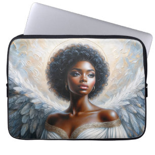 Housse Pour Ordinateur Portable Femme Noire Ange Avec Halo