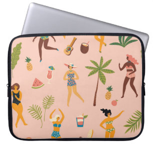 Housse Pour Ordinateur Portable Femmes en maillot de bain : Danse Vintage tropical