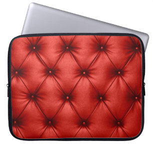 Housse Pour Ordinateur Portable Fermer la texture arrière - plan du capiton rouge