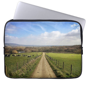 Housse Pour Ordinateur Portable Fermes   Français Camptryside Dirt Road